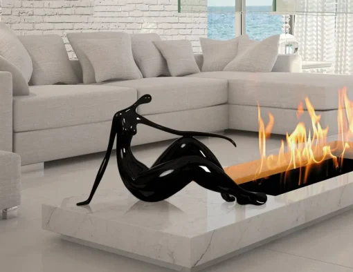 Eternal Grace 40cm Black Resin Indoor Sculpture