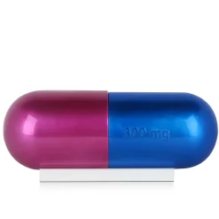 Eternal Happiness Pill 13cm Fuchsia Resin Indoor Sculpture