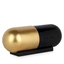 Eternal Health Pill 13cm Gold Resin Indoor Sculpture