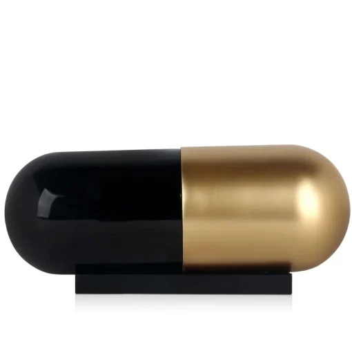 Eternal Health Pill 13cm Gold Resin Indoor Sculpture