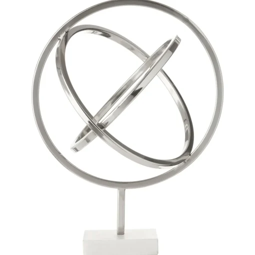 Eternal Orbit 42cm Silver Metal Indoor Sculpture