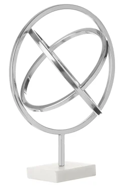 Eternal Orbit 42cm Silver Metal Indoor Sculpture