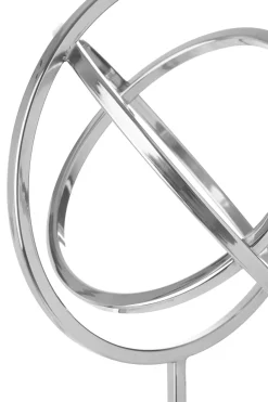 Eternal Orbit 42cm Silver Metal Indoor Sculpture