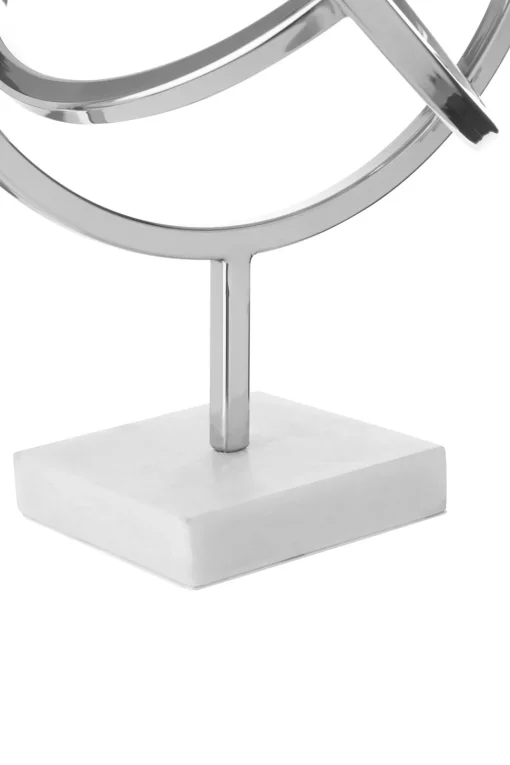 Eternal Orbit 42cm Silver Metal Indoor Sculpture