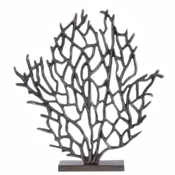 Euphoric Coral 43cm Black Metal Indoor Sculpture