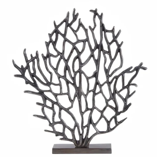Euphoric Coral 43cm Black Metal Indoor Sculpture