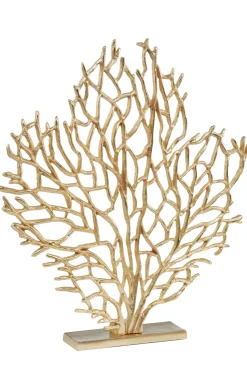 Euphoric Coral 54cm Gold Metal Indoor Sculpture
