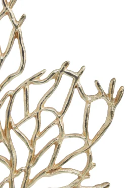 Euphoric Coral 54cm Gold Metal Indoor Sculpture