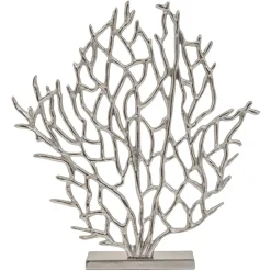 Euphoric Coral 43cm Silver Metal Indoor Sculpture