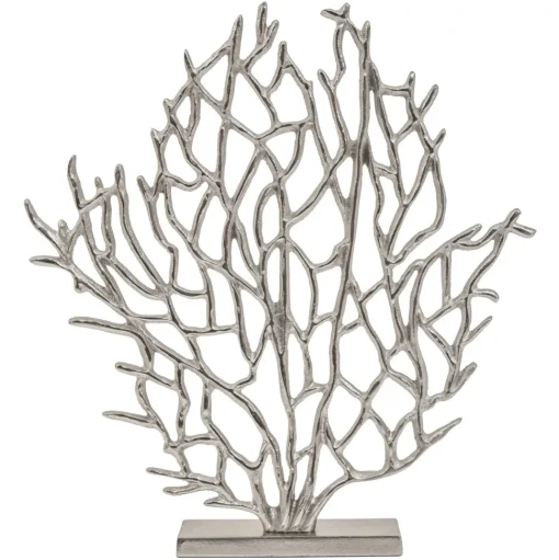 Euphoric Coral 43cm Silver Metal Indoor Sculpture