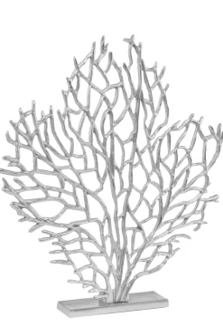 Euphoric Coral 53cm Silver Metal Indoor Sculpture