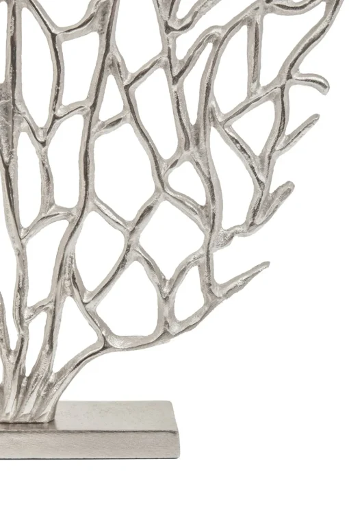 Euphoric Coral 43cm Silver Metal Indoor Sculpture