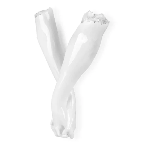 Everlasting Embrace 55cm White Resin Wall Sculpture