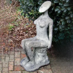 Fadila 100cm Modern Stone Garden Statue