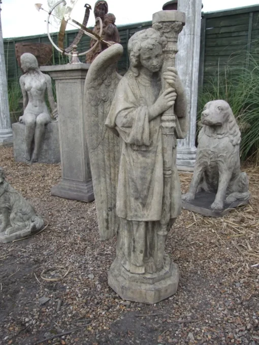 Fallen Angel Stone Garden Statue