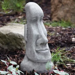 Female Easter Island Head Stone Garden Ornament