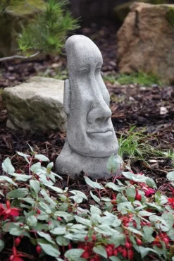 Female Easter Island Head Stone Garden Ornament