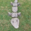 Five Piece Crocodile Stone Garden Ornament