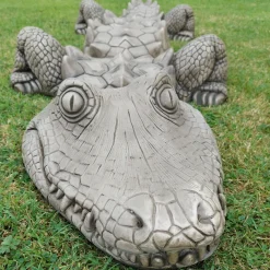 Five Piece Crocodile Stone Garden Ornament