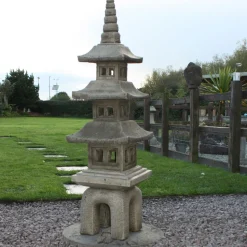 Five Piece Japanese Pagoda Lantern Stone Garden Ornament