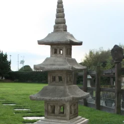 Five Piece Japanese Pagoda Lantern Stone Garden Ornament
