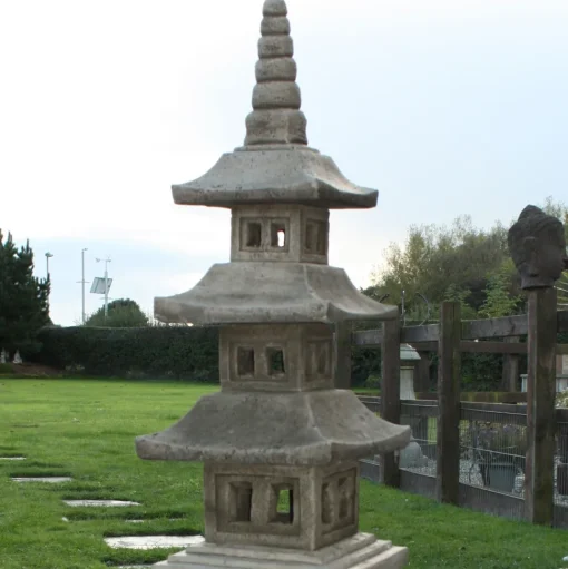 Five Piece Japanese Pagoda Lantern Stone Garden Ornament