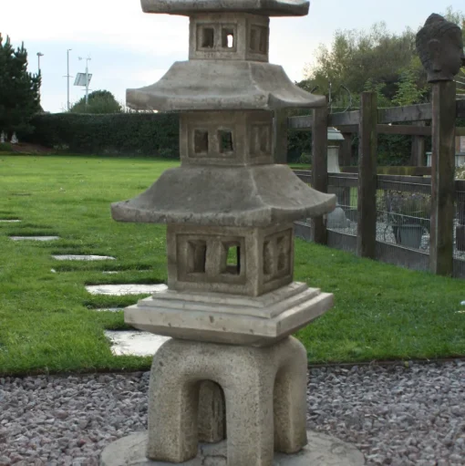 Five Piece Japanese Pagoda Lantern Stone Garden Ornament