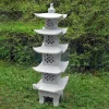 Five Tier Japanese Pagoda Lantern Granite Garden Ornament
