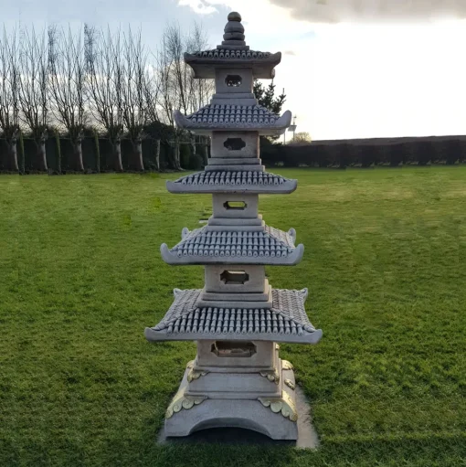 Five Tier Japanese Pagoda Lantern Stone Garden Ornament