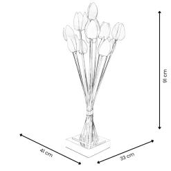 Floral Awakening 91cm Metal Indoor Sculpture