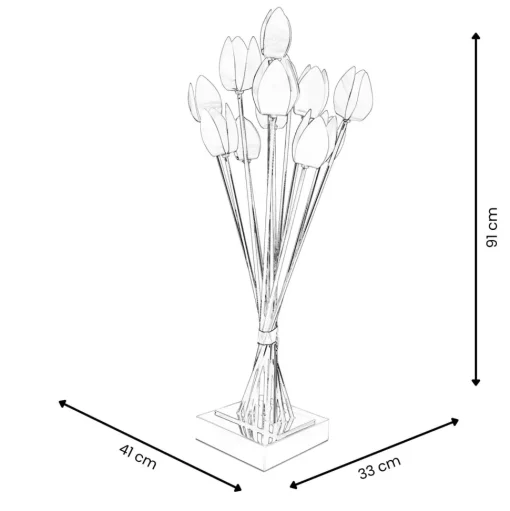 Floral Awakening 91cm Metal Indoor Sculpture