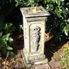 Floral Brass Stone Garden Sundial