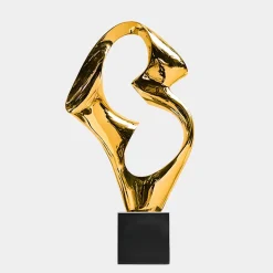 Flow Motion 96cm Gold Metal Indoor Sculpture v3