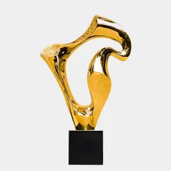 Flow Motion 90cm Gold Metal Indoor Sculpture v1