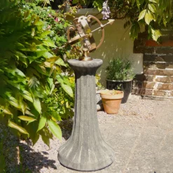 Fluted Armillary 82cm Stone Garden Sundial
