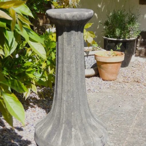 Fluted Column Stone Garden Pedestal