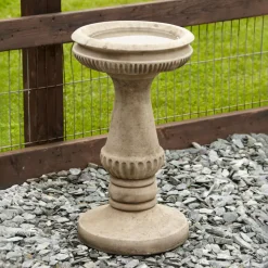 Fluted Design Stone Garden Birdbath