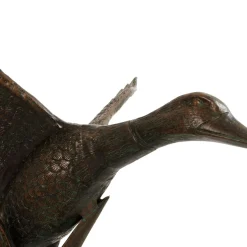 Flying Duck Bronze Metal Garden Ornament