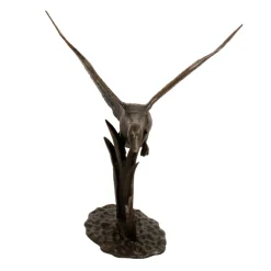 Flying Duck Bronze Metal Garden Ornament