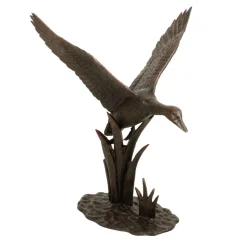 Flying Duck Bronze Metal Garden Ornament