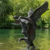 Flying Ducks 82cm Bronze Metal Garden Statue