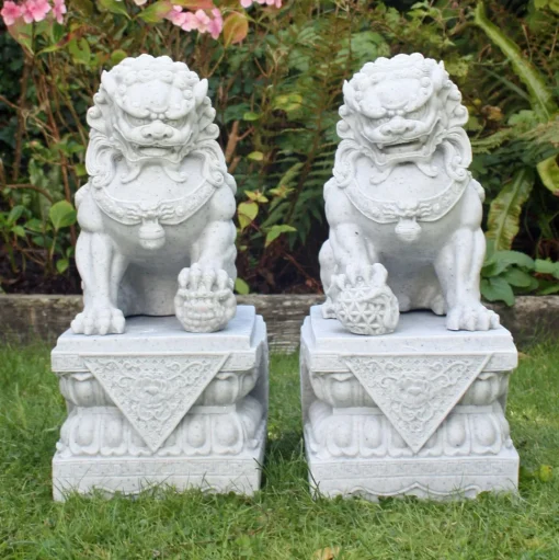 Foo Dogs 76cm Granite Chinese Garden Statues