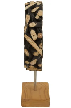Forest Orb 35cm Black Wood Indoor Sculpture