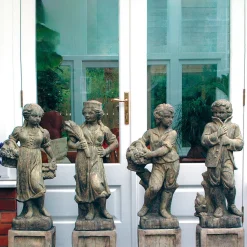 Four Seasons Children Stone Garden Statues