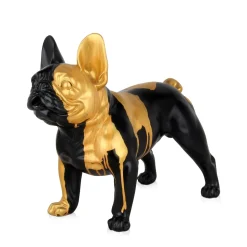 French Bulldog 40cm Black Resin Indoor Sculpture