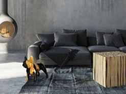 French Bulldog 40cm Black Resin Indoor Sculpture