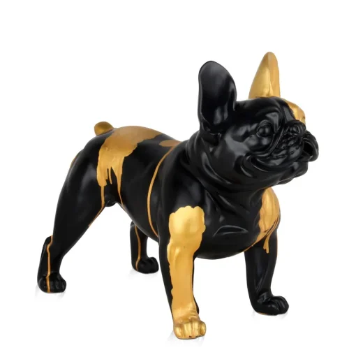 French Bulldog 40cm Black Resin Indoor Sculpture