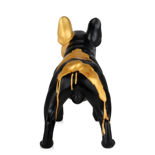 French Bulldog 40cm Black Resin Indoor Sculpture