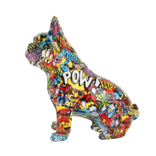 French Bulldog 30cm Comic Art Resin Indoor Sculpture