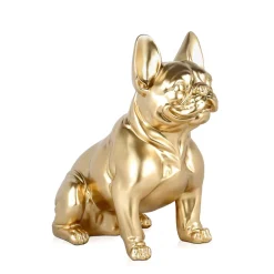 French Bulldog 40cm Gold Resin Indoor Sculpture